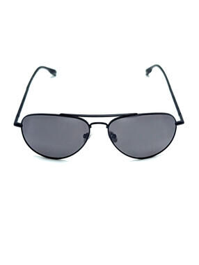 Luenx 2610 Classic Gray UV Lens Black Aviator Men’s Fashion Sunglasses 60-15-145